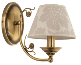 Ekskluzywna lampa ścienna Kutek Casamia CAS-K-1(P/A) Patyna