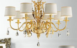 Masiero ACANTIA 8 Lampa Wisząca złota