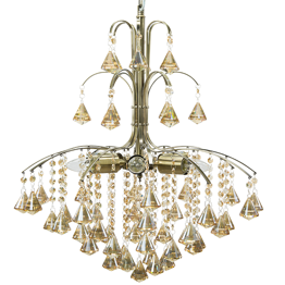 Elem Monte Carlo 6246/6 21QG mosiądz Żyrandol kryształowy