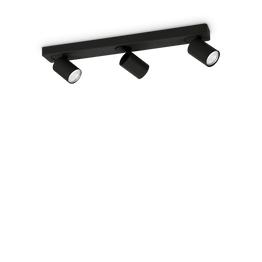 Ideal Lux Rudy Pl3 Round Nero Plafon 229058