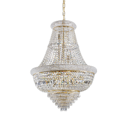 Ideal Lux Dubai SP24 Zwis złoty kryształowy duży