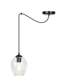 LEVEL 1 BL TRANSPARENT lampa wisząca czarny (756/1) - Emibig