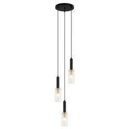 Lampa wisząca Italux Perola PND-43363-3 BK+BR