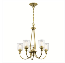 Zwis Elstead Lighting Waverly KL-WAVERLY5-NBR Złoty