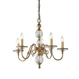 Zwis Interiors CA20P5B Tilburg 5 Antyczny mosiądz