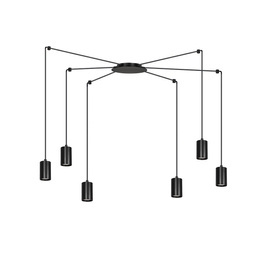 TRAKER 6 BL/BLACK lampa wisząca czarny (524/6) - Emibig
