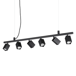 Żyrandol Ideal Lux Dynamite Sp6 Square Nero 371412