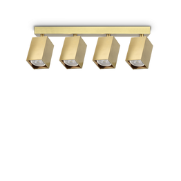Ideal Lux Dynamite Pl4 Linear Square Ottone 371375 Plafon