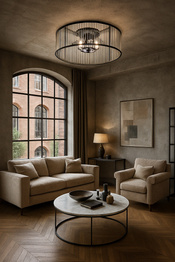 Plafon Oświetlenie Berella Light Negros PL40 BK BL5575