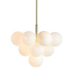 Markslojd Merlot Złota Lampa wisząca z białym kloszami