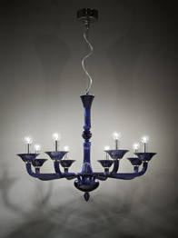 ITALAMP 430/8 Lampa wisząca niebieska