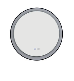 Lustro okrągłe Azzardo Sergio Mirror 80 CCT SWITCH BK AZ5821