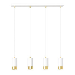 FUMIKO 4 WH/GOLD lampa wisząca biały-Złoty (815/4) - Emibig