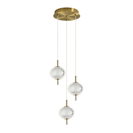 Lampa Wisząca Italux Corado PND-81418-3-BK-GD