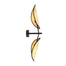 VENE K2 BLACK/RATTAN kinkiet czarny (1160/K2) - Emibig