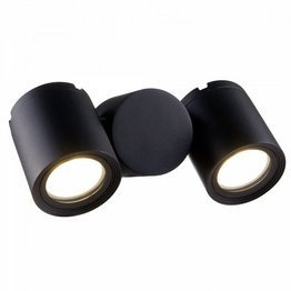 Lampa ścienna ogrodowa czarna Maytoni Wall Street O010WL-02B