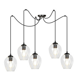 LEVEL 5 BL TRANSPARENT lampa wisząca czarny (756/5) - Emibig