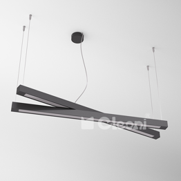 Ramita P LED Lampa Wisząca Srebrny Cleoni