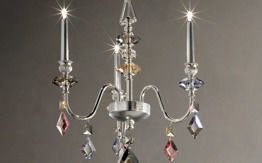 Chic 3 srebrny Żyrandol Masiero