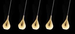 Lampade Italiane GOCCE SP 1047/5X10 złoty Zwis LED