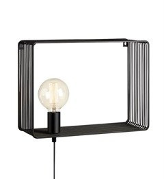 Lampa ścienna czarna Markslojd Shelf 107814