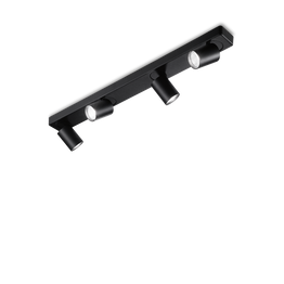 Plafon Ideal Lux Rudy Pl4 Round Nero 229072