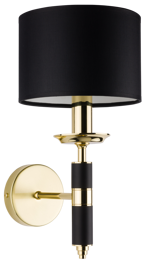 Lampa Ścienna Kutek Mood Modesto czarno-złoty