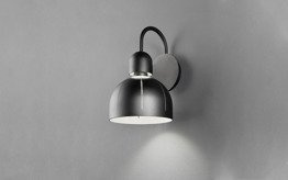 Lampa ścienna Masiero Cupolè A czarna