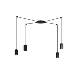 TRAKER 4 BL/BLACK lampa wisząca czarny (524/4) - Emibig