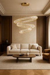 Żyrandol Kryształowy Berella Light Malati 40+60+80 złota BL5604