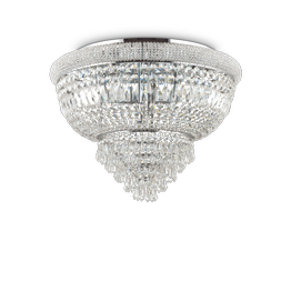 Ideal Lux Dubai PL24 Plafon chromowy kryształowy duży