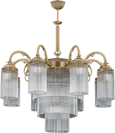 Żyrandol Kutek Fiore FIO-ZW-8+1(P)