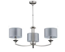 Lampa wisząca Kutek Decor DEC-ZW-3(BN/A) błyszczący nikiel